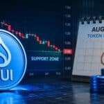 SUI Price Tests Support Ahead of August Token Unlock