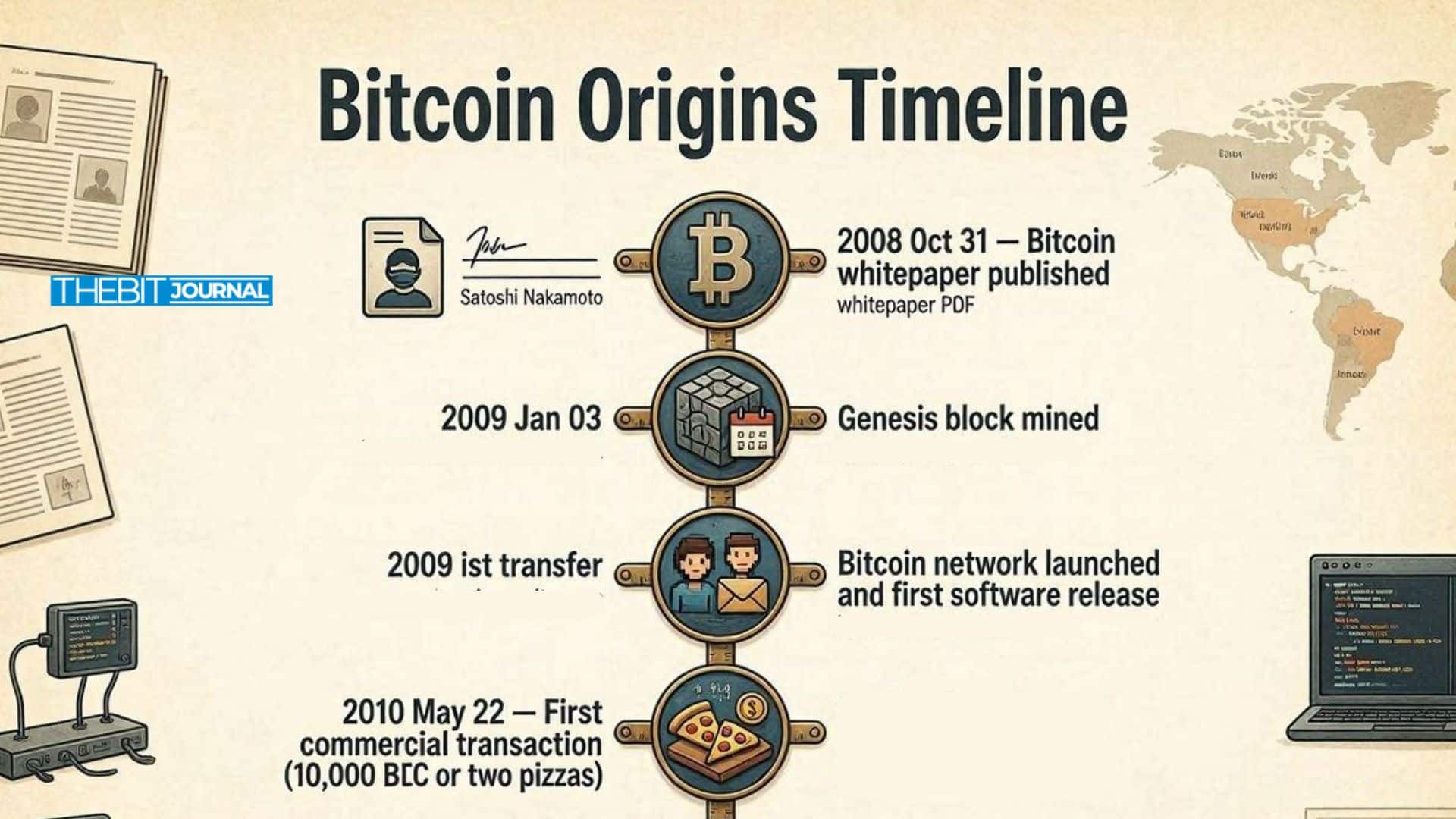 When Was Bitcoin Invented? From Cypherpunk Ideas to the First BTC Transaction 9 When Was Bitcoin Invented?