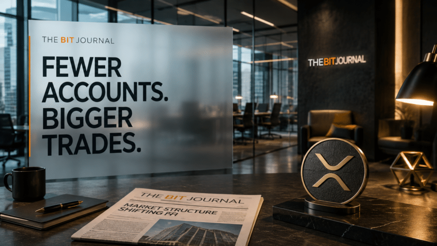 XRP Ledger has fewer active accounts but bigger trades and more value, Evernorth report shows 7 Fewer XRP Ledger accounts, bigger trades