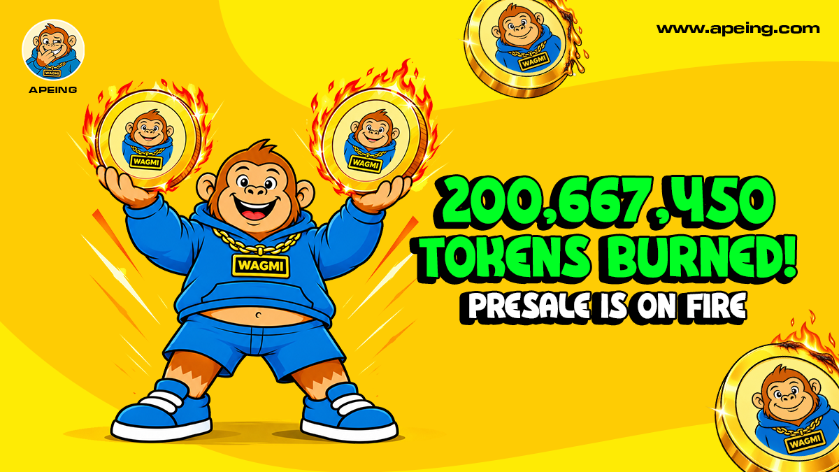 Apeing’s 200M+ $APEING Burn Puts the Best Crypto Presale in the Spotlight as HYPE Eyes U.S. Perps, and ADA Tests $0.19