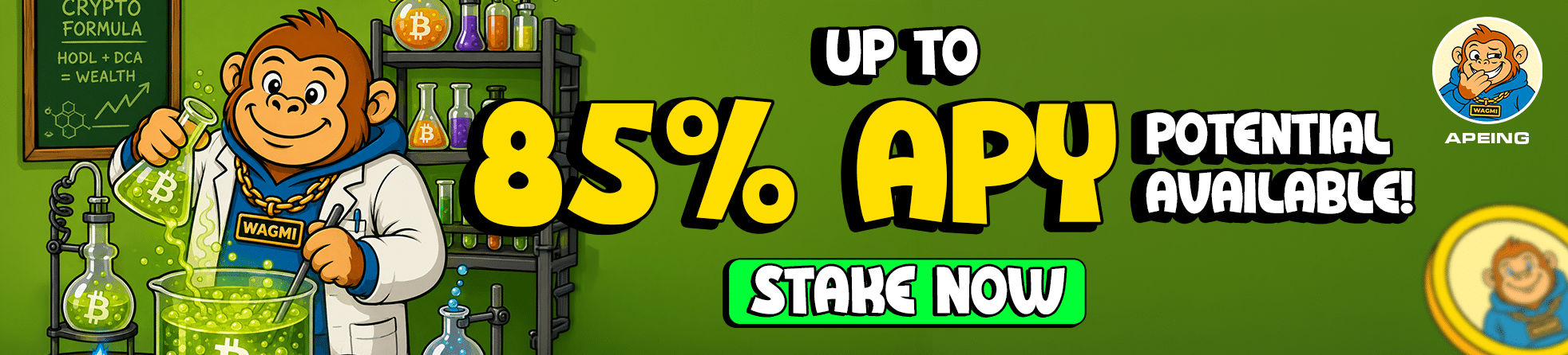 From $0.0004 to $0.01? Top Meme Coin to Buy: Apeing Sparks 100x Crypto Buzz as Dogecoin and Fartcoin Move 6 Apeing