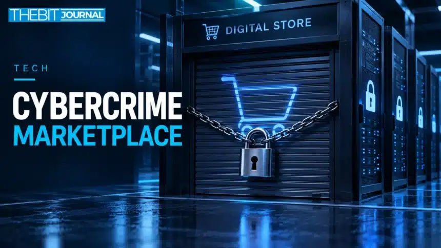 Rydox Operator Pleads Guilty as US Case Moves Toward February Sentencing 7 TBJ conceptual illustration: closed digital storefront with locked server racks, no people