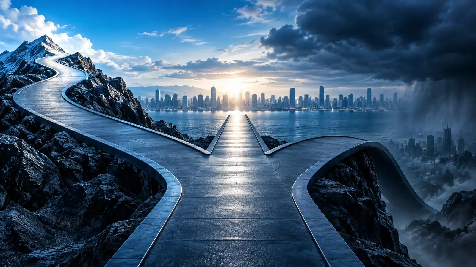 Ethereum Price Outlook: A $2,690 Reference Point and the Difference Between Yield and Return 9 Conceptual illustration: three branching market paths up flat down, no arrows suggesting guaranteed gains, no numbers