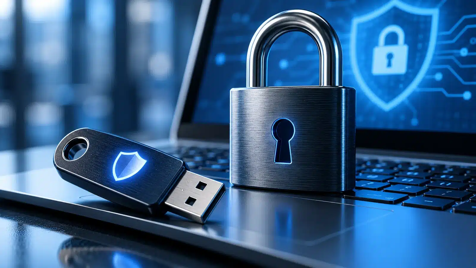 Google Says PageBreak Found More Than 500 XSS Issues, With Working Proofs Required 8 Conceptual illustration: macro closeup of computer security key and locked laptop, software security concept