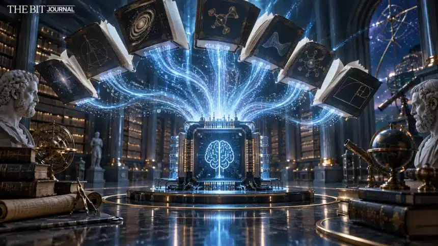 Tether's Genesis III dataset targets smaller AI models through better training material 7 Scientific knowledge flowing toward an AI processor