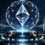 Ethereum-Kristall in einer kryptografischen Schutzsphäre