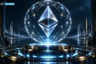 Ethereum-Kristall in einer kryptografischen Schutzsphäre