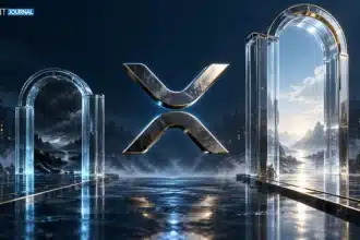 XRP symbol between two architectural gateways