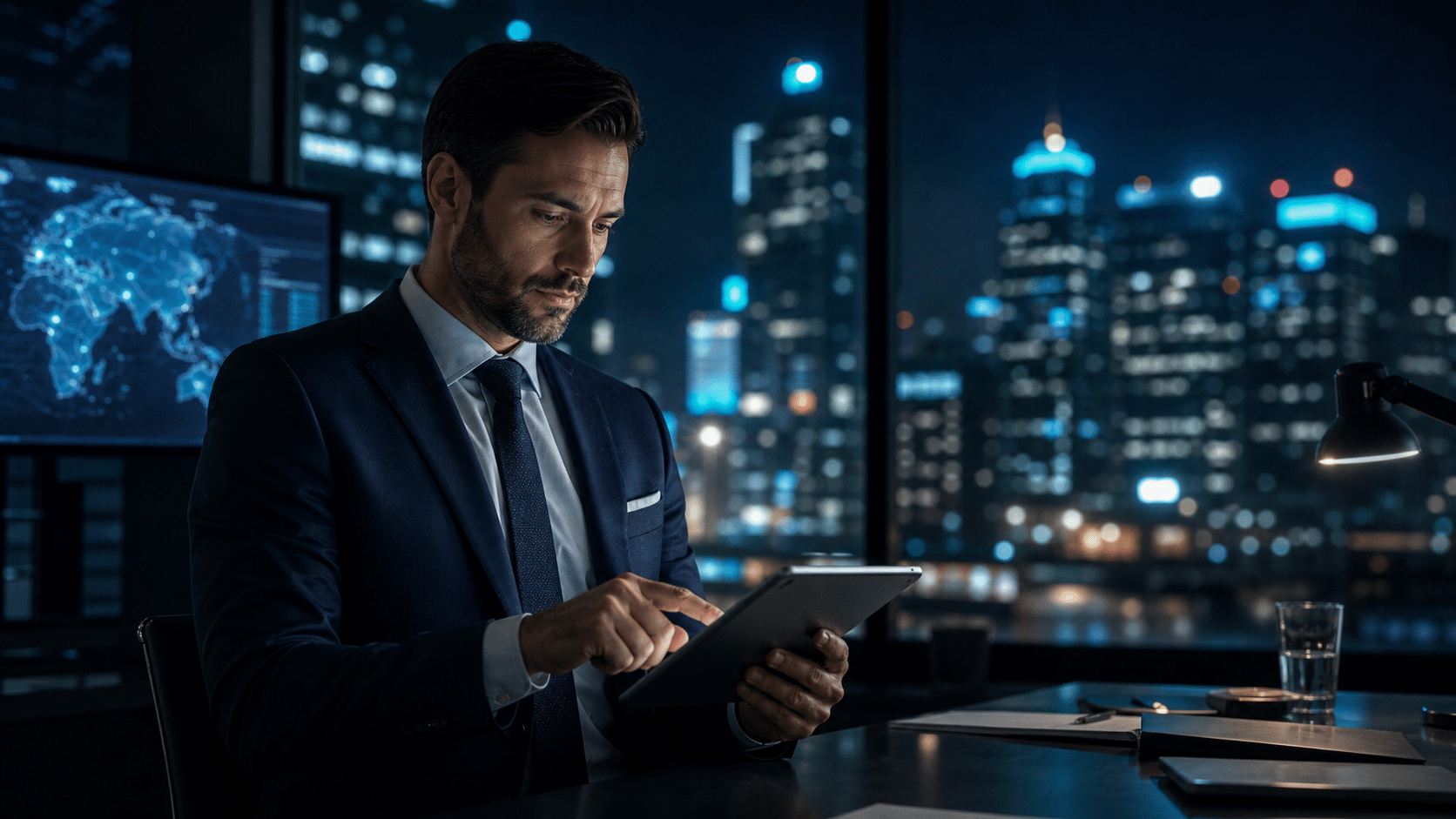 A financial professional reviewing a digital-asset account setup