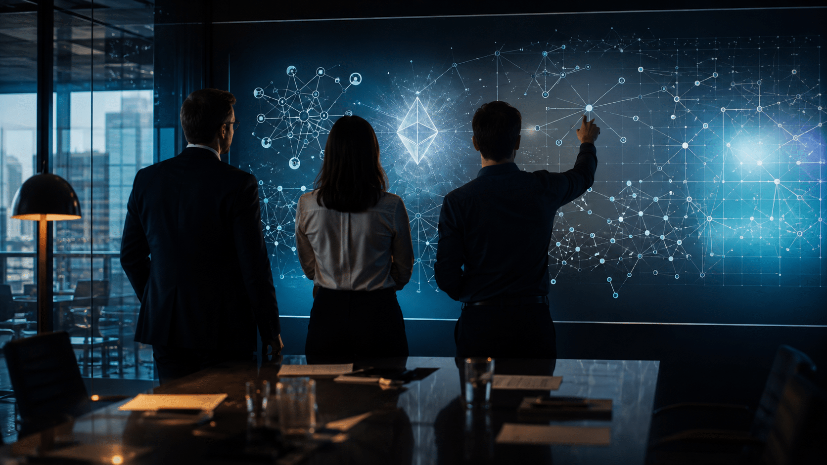 Ethereum Staking: What the Yield Figure Leaves Out 11 Illustrative editorial meeting about Ethereum staking risks and withdrawal planning