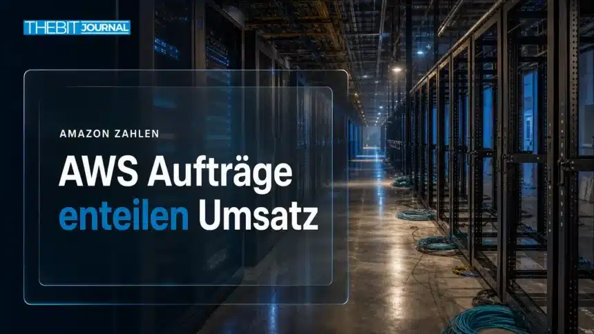 AWS Auftragsbestand bei 578 Mrd. Dollar: Umsatz hinkt hinterher 7 Rechenzentrumsgang mit halb bestückten Serverracks als Sinnbild für den AWS Auftragsbestand