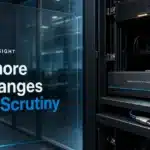 Illustrative server cabinet representing exchange security and Binance hack scrutiny