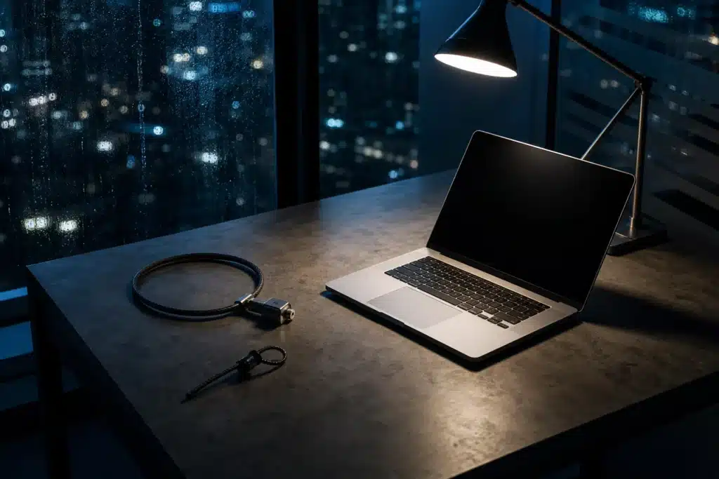 Bitcoin Price Rebound Signs Emerge as Binance Hack Liquidations Hit $1.6B 8 Unattended laptop on an office desk at night, symbolising the compromised engineer device behind the Binance hack