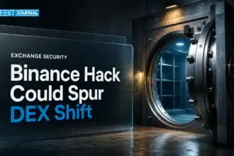 Open empty steel vault symbolising the Binance hack and a possible shift to decentralized exchanges