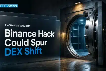 Open empty steel vault symbolising the Binance hack and a possible shift to decentralized exchanges