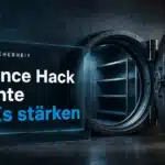 Offener, leerer Stahltresor als Symbol für den Binance Hack und eine mögliche Verlagerung zu dezentralen Börsen