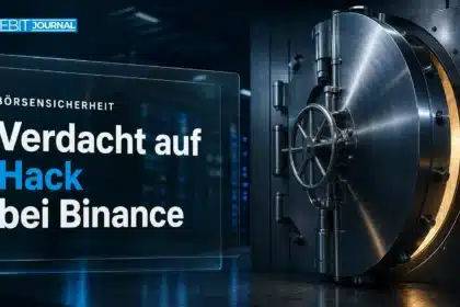 Offene Stahltresortür in einem dunklen Serverraum als Sinnbild für den Binance Hack und geleerte Hot Wallets