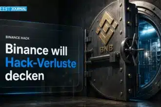 Stahltresortür mit BNB-Emblem als Symbol für die Reserve, mit der Binance die Verluste aus dem Binance Hack decken will