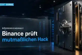 Offene Stahltresortür in einem dunklen Serverkorridor als Symbol für den Binance Hack