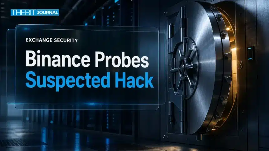 Binance Hack Probe: Suspicious Outflows Reach Up to $5.8 Billion 7 Open steel vault door in a dark server corridor illustrating the Binance hack investigation