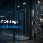 Stahltresor vor einem gläsernen Verwahrungsraum als Symbol für Börsensicherheit