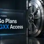 Steel vault door opening onto server racks, illustrating the BitGo WisdomTree tokenized fund custody deal