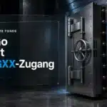 Stahltresortür öffnet sich zu Serverracks, Symbolbild für die Verwahrungslösung von BitGo WisdomTree für tokenisierte Fonds