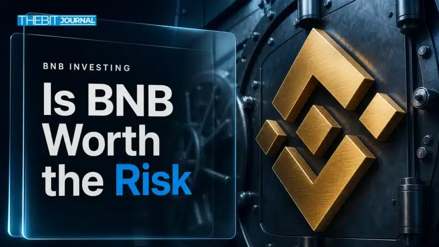 Is BNB a Good Investment in 2026? What the Data and Risks Show 7 Gold BNB symbol sculpture on a vault door illustrating whether BNB is a good investment