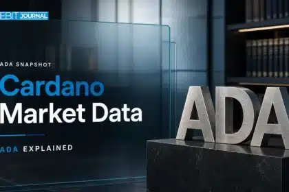 Conceptual ADA sculpture illustrating a guide to Cardano market data