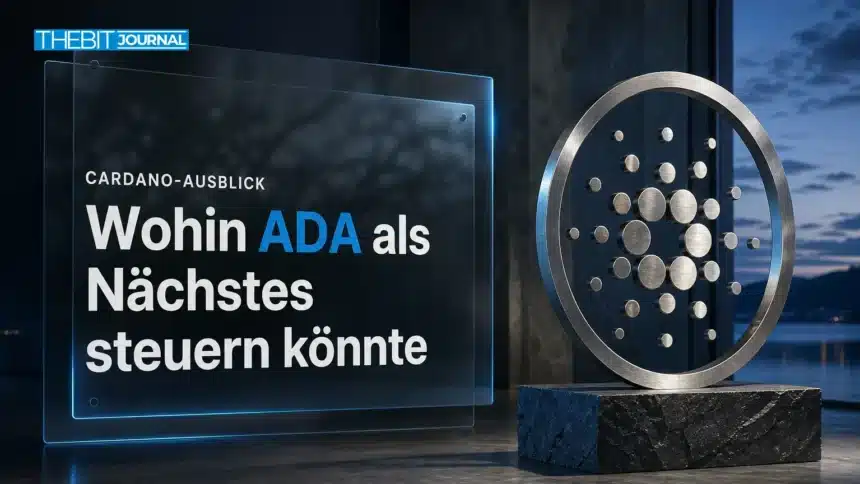 Cardano-Skulptur aus gebürstetem Metall als Symbolbild für die Cardano Prognose 2030