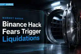 Open steel vault in dim light illustrating crypto liquidations after Binance hack fears