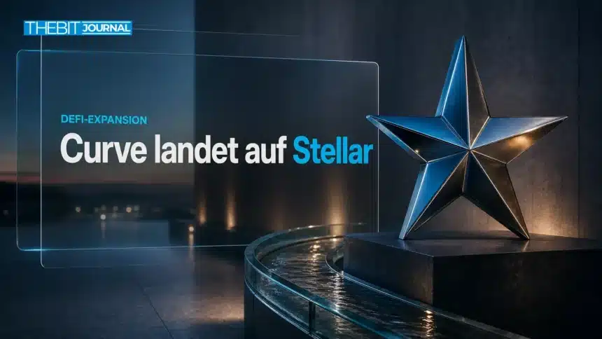 Curve Finance Stellar: Erster Start außerhalb der EVM ist live 7 Stahlskulptur eines Sterns neben einem geschwungenen Glaskanal als Symbol für den Start von Curve Finance Stellar