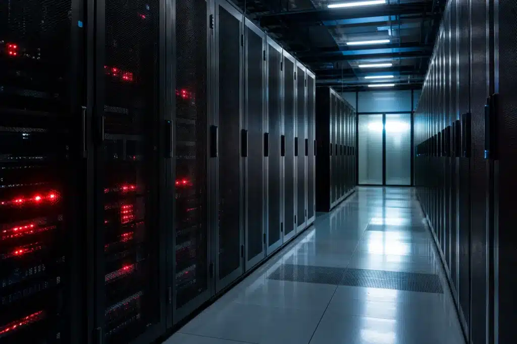 Binance Withdrawals Expected to Resume Within 48 Hours After $6.3B Hack 9 Data centre aisle with red warning lights on server racks, symbolising Binance hot wallet security breach