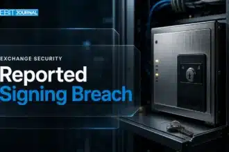 Illustration for the Binance hack report showing a signing appliance inside a server cabinet