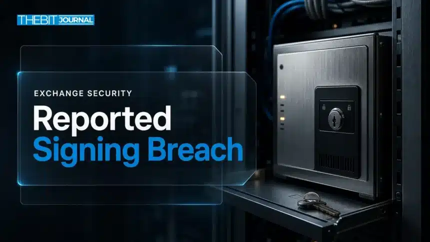 Illustration for the Binance hack report showing a signing appliance inside a server cabinet