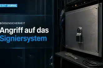 Symbolfoto zum Binance Hack: Hardware-Signiergerät in einem geöffneten Serverschrank