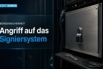 Symbolfoto zum Binance Hack: Hardware-Signiergerät in einem geöffneten Serverschrank