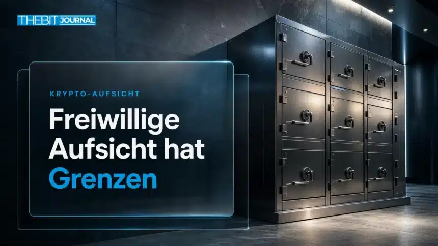 Regulierung von Kryptobörsen: getrennte Stahlfächer als Symbol für Kunden- und Firmengelder
