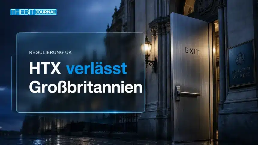Stahltür eines Londoner Gerichtsgebäudes als Symbol für den HTX FCA Vergleich und den Rückzug der Börse aus Großbritannien