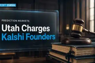 Gavel on legal filings illustrating Kalshi criminal charges filed by Utah prosecutors