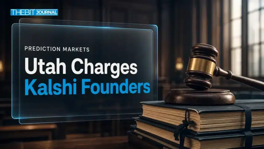 Gavel on legal filings illustrating Kalshi criminal charges filed by Utah prosecutors