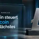 Litecoin-Skulptur aus gebürstetem Silber in einer Galerie zur Litecoin Prognose 2030