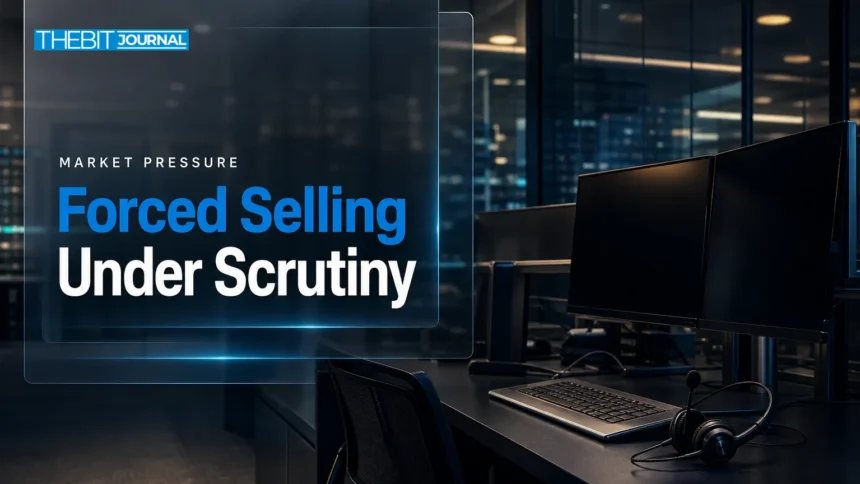 Nasdaq selloff coverage illustrated by an empty institutional trading workstation after hours