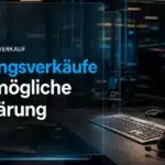 Nasdaq Crash: Leerer institutioneller Handelsplatz mit Headset und dunklen Monitoren nach Börsenschluss