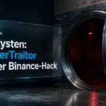 Offener, leerer Stahltresor als Symbol für den Nordkorea Binance Hack, den Analysefirmen TraderTraitor zuschreiben