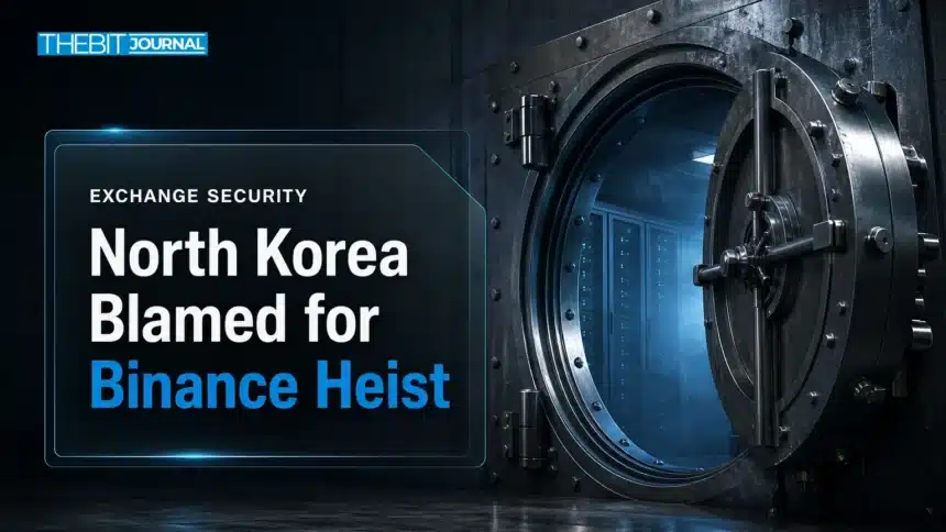 North Korea Binance Hack: Analysts Tie $6.3B Theft to TraderTraitor 7 Open empty steel vault symbolizing the North Korea Binance hack and the $6.3 billion theft