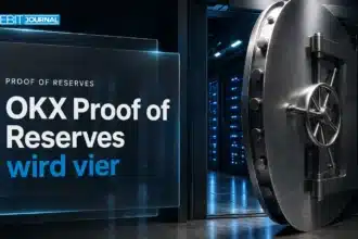 Stahltresortür in einem Rechenzentrum als Symbol für vier Jahre OKX Proof of Reserves