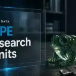 Green glass frog-shaped paperweight and security key illustrating PEPE research