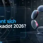 Polkadot-Skulptur aus gebürstetem Metall in einem Tresorraum zur Frage, lohnt sich Polkadot 2026