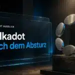 Polkadot-Skulptur aus gebürstetem Metall als Symbolbild zur Polkadot Prognose 2030